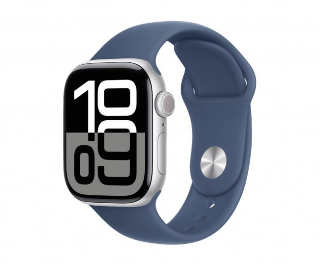 Apple Watch Series 10 GPS 42mm Silver Alu. Case w. Denim Sport Band - S/M (MWWA3) б/в